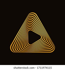 Beautiful triangle smooth wave lines