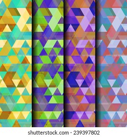 Beautiful Triangle Vector Set Background