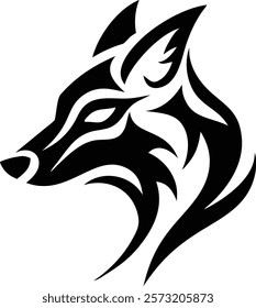 Beautiful Tribal Fox Head Tattoo Artwork
