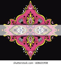 Beautiful tribal ornament with many details