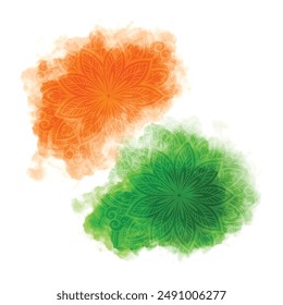 Beautiful tricolor brush splash india independence day design