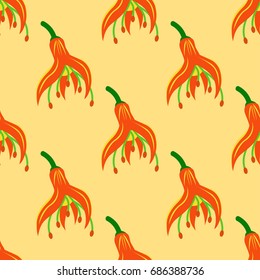 Beautiful tropical flower seamless pattern design summer plants colorful decoration nature design floral drawing leaf blossom vector illustration.