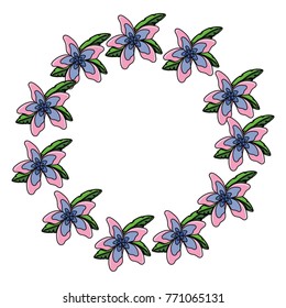 beautiful tropical flowers design 