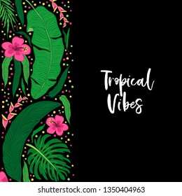 Beautiful tropical green palm leaves botanicals foliage background