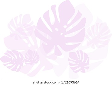 Beautiful tropical jungle floral illustration background with palm leaves