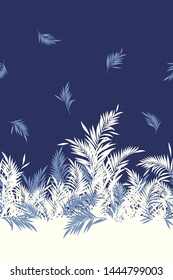 Beautiful tropical leaf seamless pattern in vector