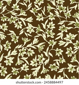 Beautiful Tropical Leaves Abstract Background,Autumn seamless pattern with different leaves and plants, seasonal colors