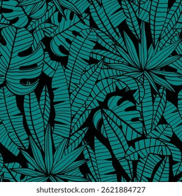 Beautiful tropical Monstera leaves with lush green tones, perfect for nature-themed designs, backgrounds, interior decor mockups, botanical illustrations, or eco-friendly branding. 