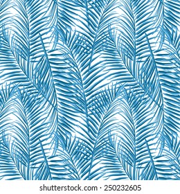 beautiful tropical pattern with palm leaves trendy fashion fabric design