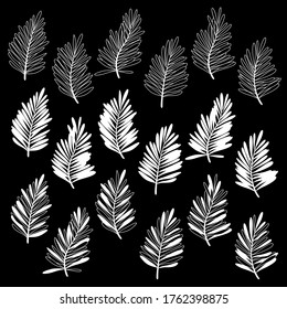 Beautiful tropical plant background illustration material,