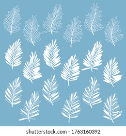 Beautiful tropical plant background illustration material,
