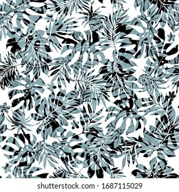 Hermosas plantas tropicales ilustran perfectamente el patrón