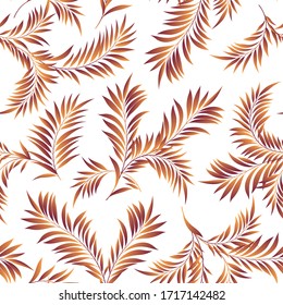 Beautiful tropical plant seamless pattern illustration