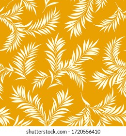 Beautiful tropical plant seamless pattern illustration,