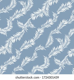 Beautiful tropical plant seamless pattern illustration,