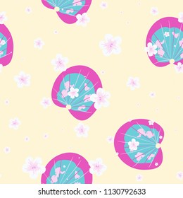 Beautiful tropical seamless pattern with flowers and leaves. Flowers of the jungle. Summer background with tropical leaves and flowers for fabric, wallpaper and cover