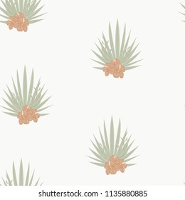 Beautiful tropical seamless pattern with flowers and leaves. Flowers of the jungle. Summer background with tropical leaves and flowers for fabric, wallpaper and cover