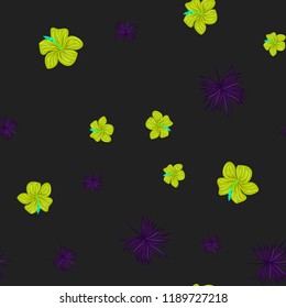 Beautiful tropical seamless pattern with flowers and leaves. Flowers of the jungle. Summer background with tropical leaves and flowers for fabric, wallpaper and cover