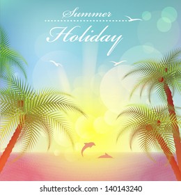 Beautiful tropical and summer background