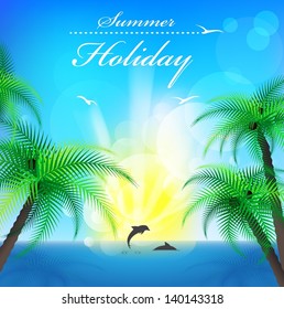 Beautiful tropical and summer background