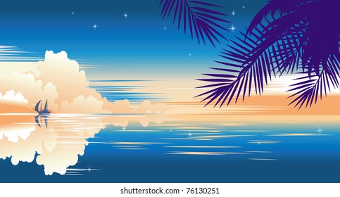 Beautiful tropical sunset