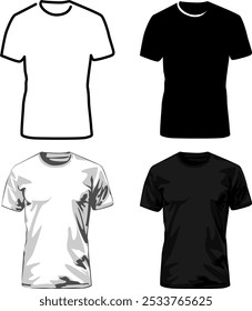 Schöne T-Shirt-Vorlage auf weißem Hintergrund. T-Shirt-Design.