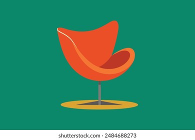 Beautiful tulip chair vector image illustration 