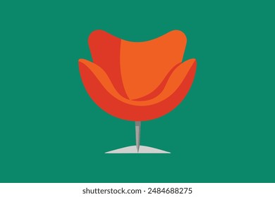Beautiful tulip chair vector image illustration 