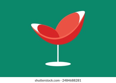 Beautiful tulip chair vector image illustration 