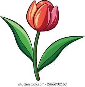 Una hermosa ilustración de Vector de flores de tulipán