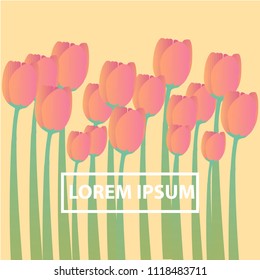 beautiful tulips. flower pattern vector