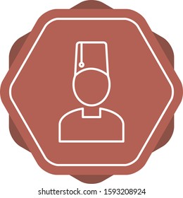 Beautiful Turkish Man Line Vector Icon