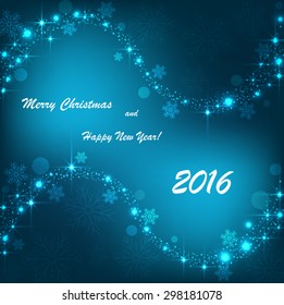 Beautiful turquoise background with sparkles .Vector  illustration