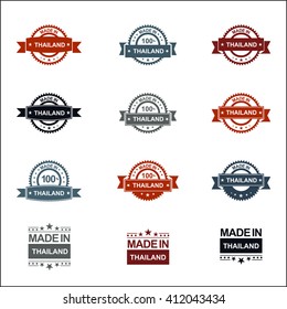 Beautiful twelve Made in Bangladesh Rubber Stamp Isolated On White Background.