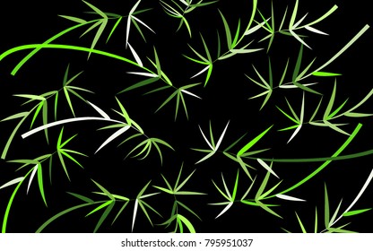 Beautiful Twigs Pattern for Textile, Paper, Packaging Paper, Tile, Tablecloth. Bamboo Leaves. Twigs. Abstract Bamboo Background in Asian Style. Leaves Pattern for Wallpaper.