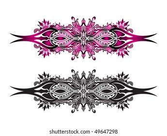 a beautiful two different color carnival mask, vector illustration