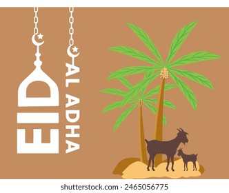 Beautiful Typography Eid Mubarak Eid Al-Adha , Eid Al-Adha text Calligraphy , Eid al-Adha translates to "feast of sacrifice"