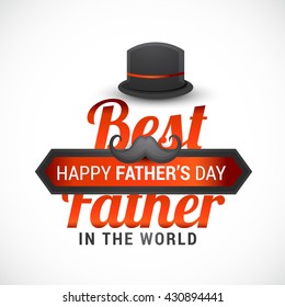 A beautiful typography of happy father's day.