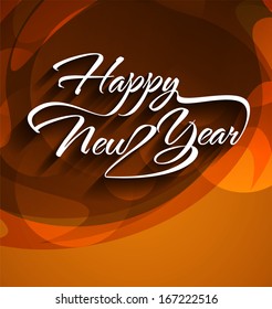 beautiful typography of happy new year on colorful background. vector illustration