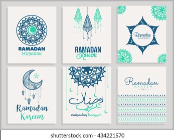 A beautiful typography set,calligraphy set for ramadan kareem,ramadan greeting.