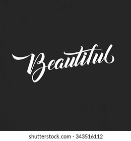 Beautiful Typography Square Poster.  Vector lettering.  Calligraphy phrase for gift cards, baby birthday, scrapbooking, beauty blogs. Typography art.