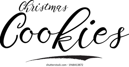 Beautiful Typography Text Vector Inscription Christmas Cookies