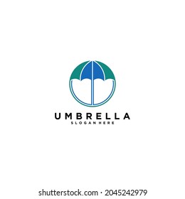 beautiful umbrella logo with beautiful colors