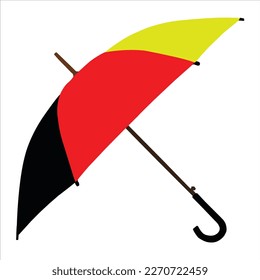 Una hermosa obra de arte del vector de paraguas