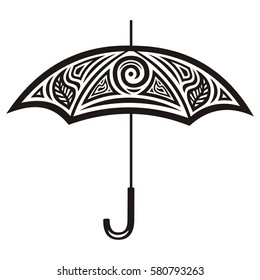 Beautiful umbrella. Vector illustration.