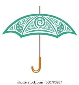 Beautiful umbrella. Vector illustration.