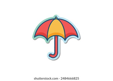 Beautiful umbrella vector image artwork illustration (7)