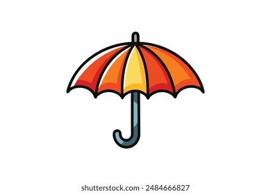 Beautiful umbrella vector image artwork illustration (7)