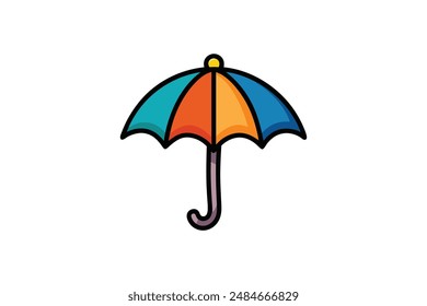 Beautiful umbrella vector image artwork illustration (7)