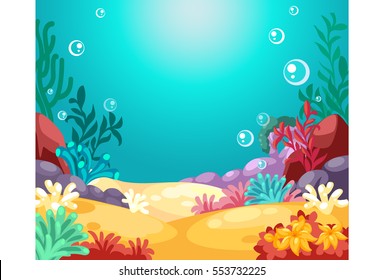 Beautiful underwater Background vector illustration